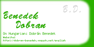 benedek dobran business card